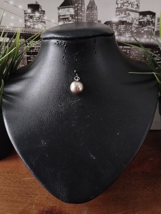 Colgante Dije Charm Bola Metal Plateado