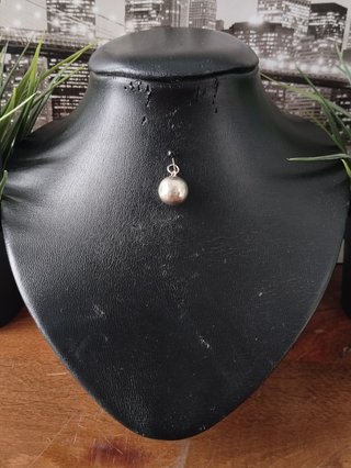 Colgante Dije Charm Bola Metal Plateado