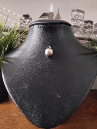 Colgante Dije Charm Bola Metal Plateado