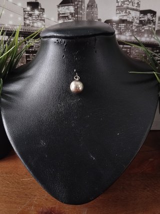Colgante Dije Charm Bola Metal Plateado