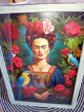 Quadro Frida Kahlo tra Uccelli Tropicali