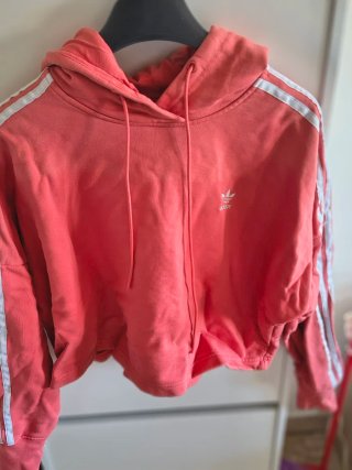 Felpa Adidas rosa con logo