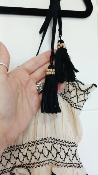 Vestido de verano Zara beige