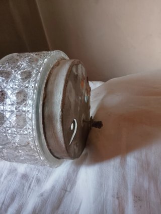 Lampada da parete o soffitto vintage in vetro