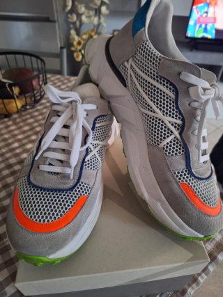 Scarpe uomo L4K3 grigie e verdi