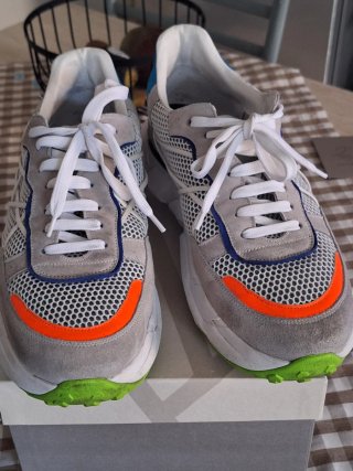 Scarpe uomo L4K3 grigie e verdi