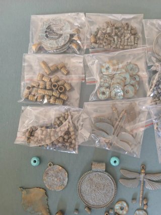 Lote Colgantes Bronce y Turquesa