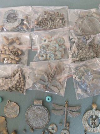 Lote Colgantes Bronce y Turquesa