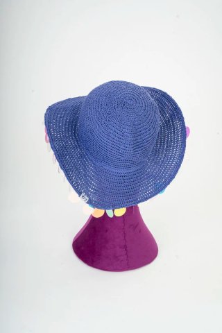 Cappello coachella style Viola con Paillettes