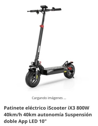 Patinete Eléctrico iScooter iX3 800W