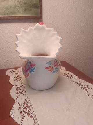 Gallinita cerámica florero decorativo