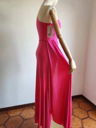 Abito lungo fucsia Heaven taglia unica