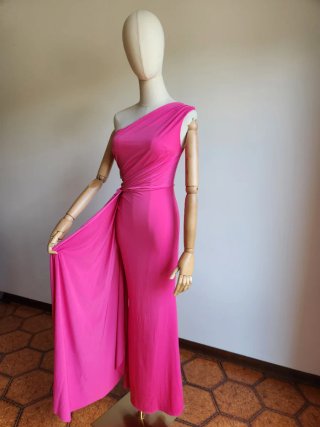 Abito lungo fucsia Heaven taglia unica