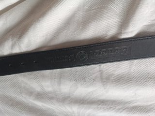 Cinturón de piel auténtica negro