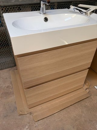 Mueble de baño 60cm con lavabo y 2 cajones