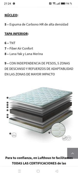 Colchón Goodorming Ortopédico 135x190