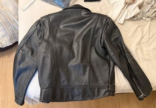 Chaqueta de cuero real para moto