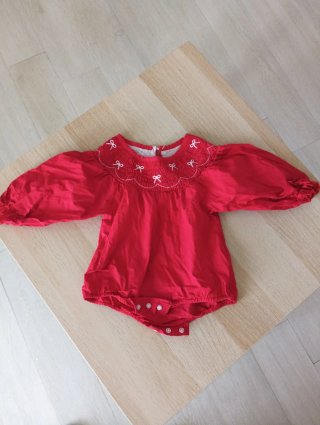 Pelele rojo bebé 9/12 meses