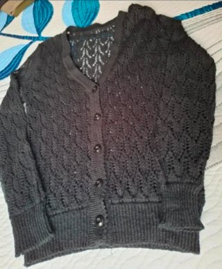 Chaqueta de punto calada T.44-46