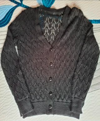 Chaqueta de punto calada T.44-46