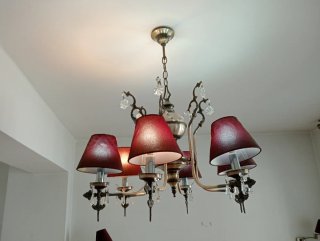 Lámpara vintage 6 brazos apliques pared