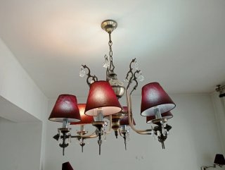 Lámpara vintage 6 brazos apliques pared