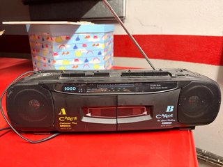 Radiocasete SOGO Doble Cassette Negro