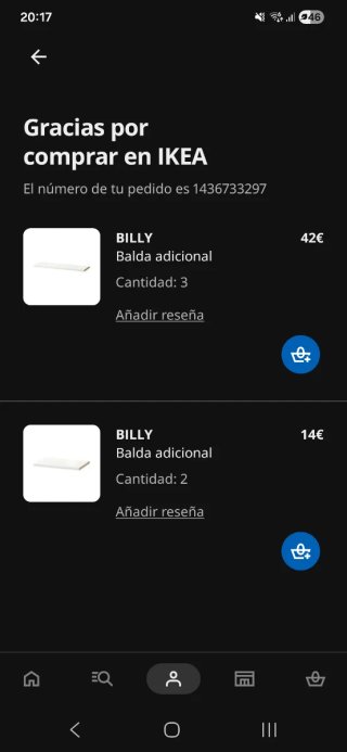 Baldas extra Billy Blanco IKEA
