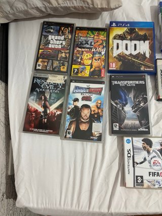 Carátulas y manuales videojuegos Wii, PSP, DS
