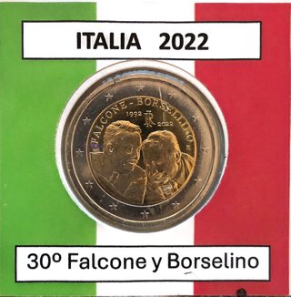 Moneda Italia 2022 Falcone y Borsellino