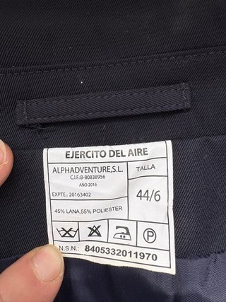 Chaqueta militar Ejército del Aire azul/gris