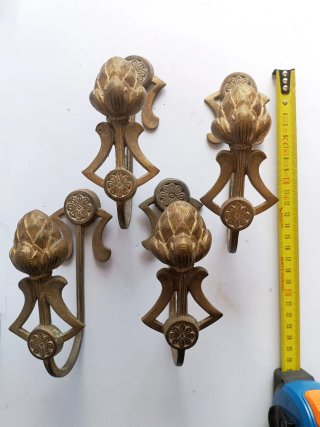 2 pares de alzapaños vintage para cortinas