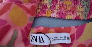 Vestido Zara floral largo