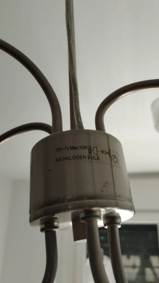 Lámpara colgante moderna metal y cristal