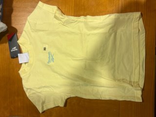 Camiseta Reebok XS Amarilla Manga Corta