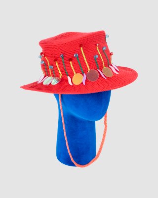 Cappello goielllo coachella style, rosso