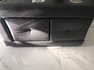 Sofá modular de piel negro