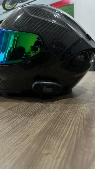 Casco Moto 130R Carbono con Intercom Talla XS