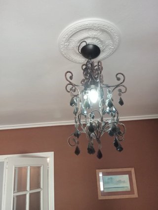 Lámpara de araña con cristales