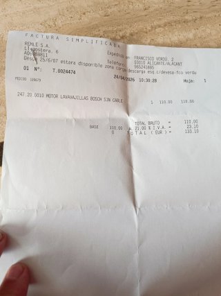 Bomba desagüe lavavajillas Balay