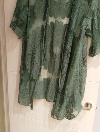Chaqueta Verano Encaje Verde Talla Única