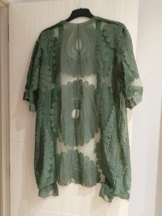 Chaqueta Verano Encaje Verde Talla Única