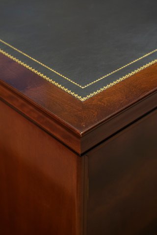 Mesa despacho madera y piel - Bonilla