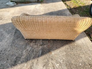 Sofá Ratán Beige/Marrón