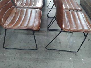 6 Sillas Comedor Piel Sintética Marrón