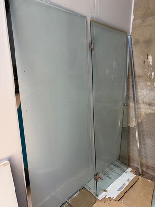 Mampara de ducha cristal para plato de 80x80