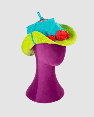 Cappello gioiello coachella verde e turchese