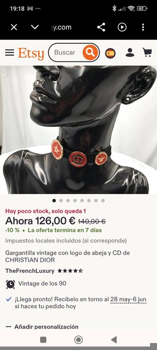 Collar y llavero Christian Dior colección limitada