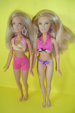 2 Barbie Beach Glam 2006 Piedi Grandi Cali