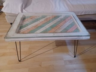 Mesa de centro vintage multicolor